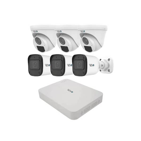 ULTRA BLUE SERIES 4K 8 Channel Wired PoE NVR Smart Security Camera System with 2TB HDD & 6x 2K (4MP) Cameras