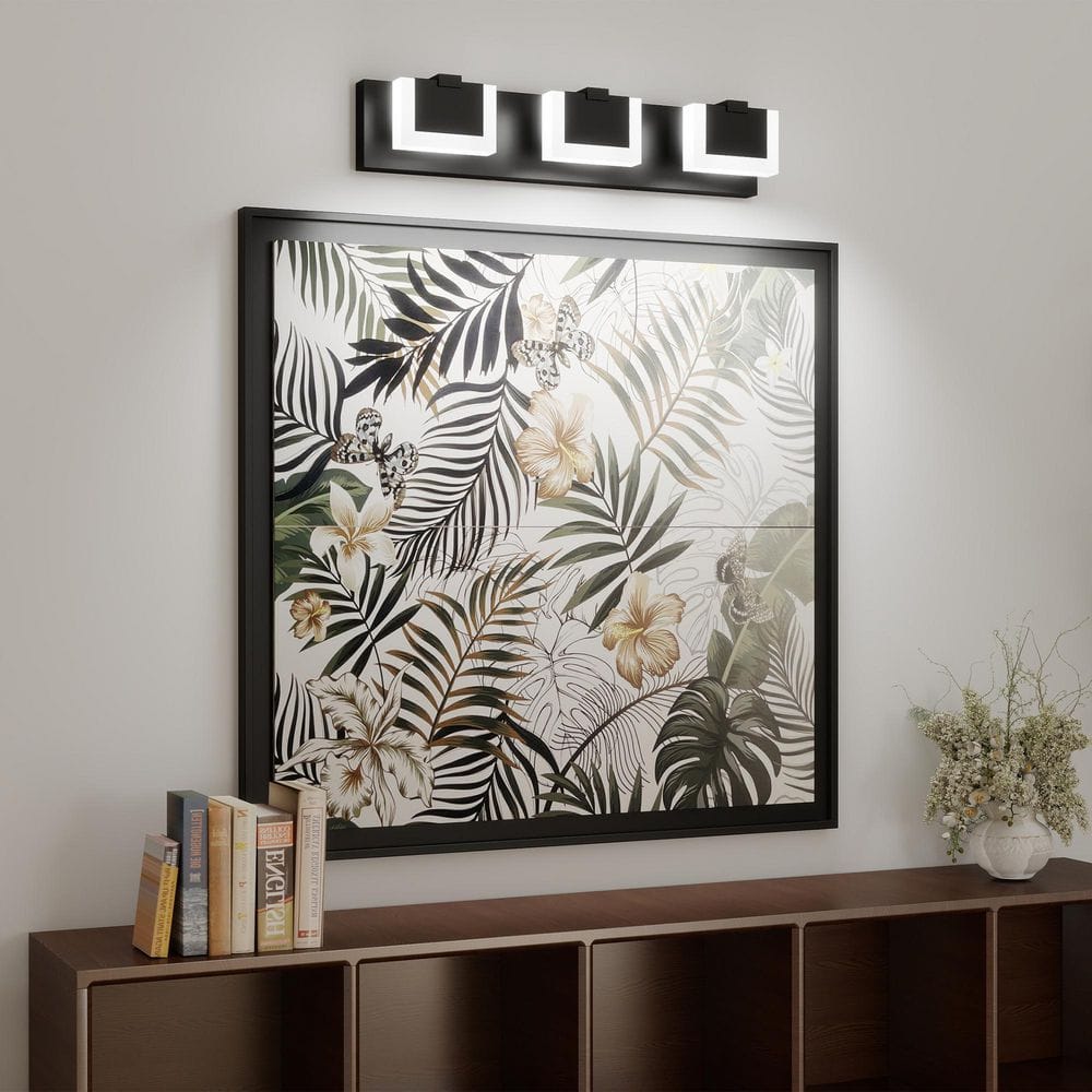 22 in. 3 Light modern black Grain Finish Vanity Light Fixture Bathroom Over Mirror Wall Light Bathroom Bath Light Bar price history on PriceWatchPro