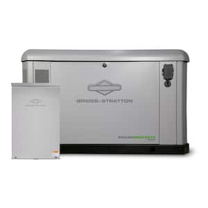 Briggs and Stratton PowerProtect+ 26000 Watt Dual Fuel Air-Cooled Whole House Standby Generator and 200A Transfer Switch