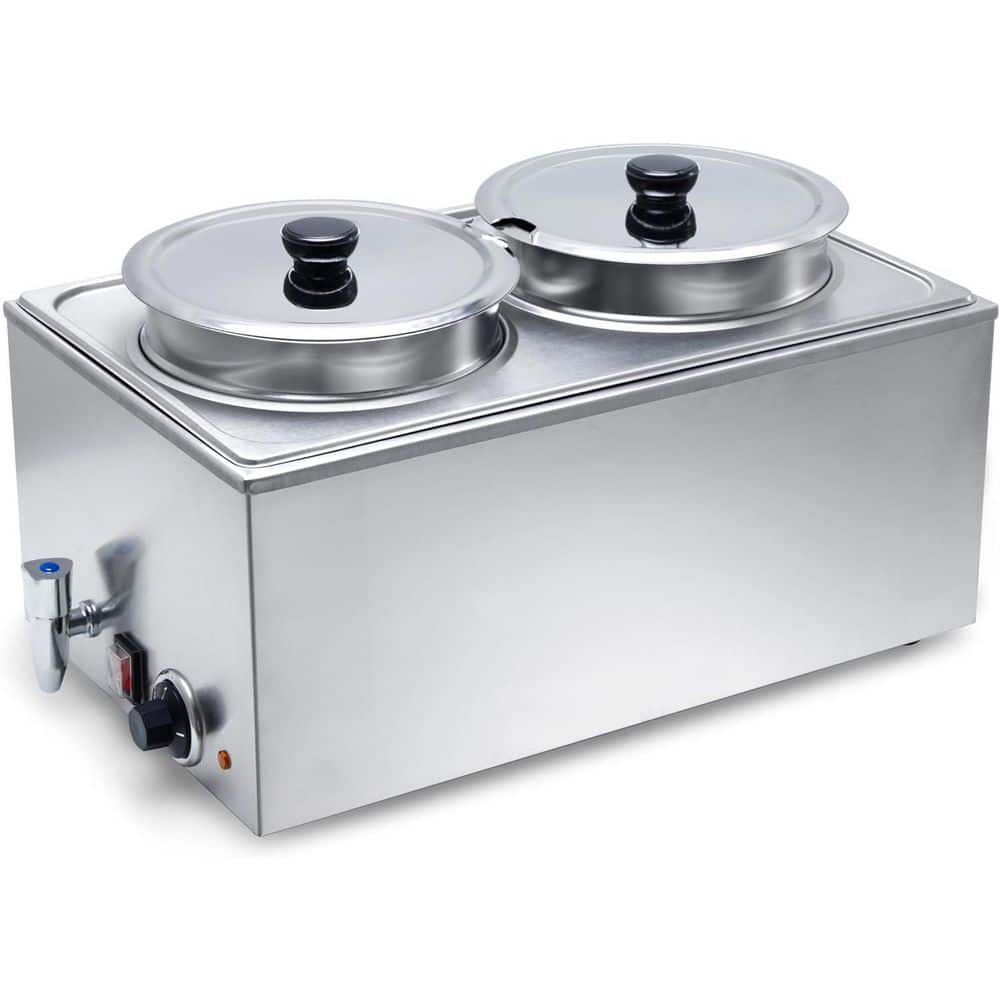 2 Round Pots Stainless Steel Bain Marie Food Warmer price history on PriceWatchPro