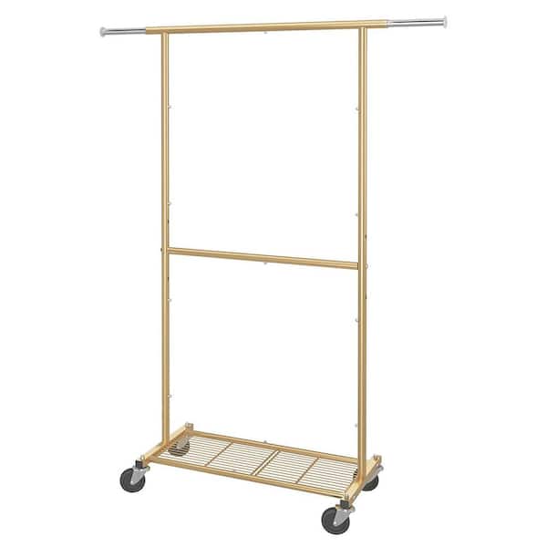 Gold Metal Garment Clothes Rack 30 in. W x 65 in. H rack504 The Home
