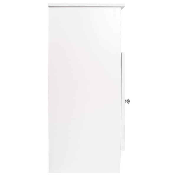 Redmon Contemporary Country Collection 13.38-in W x 27.63-in H x 11.75-in D White MDF Freestanding Linen Cabinet Redmon Contemporary Country Collection 13.38-in W x 27.63-in H x 11.75-in D White MDF Freestanding Linen Cabinet