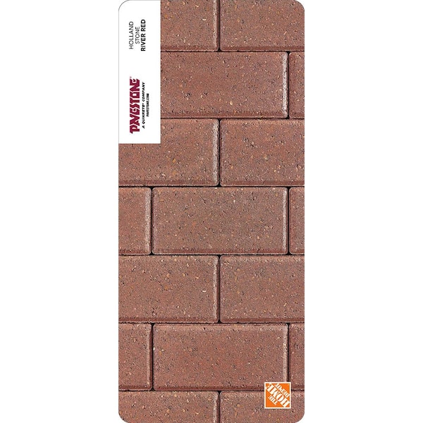 Pavestone PAPER SAMPLE - 7.87 in. L x 3.94 in. W x 1.77 in. H Red Concrete Paver (1 - Piece)