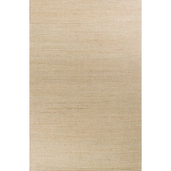West Ivory 5 ft. x 7 ft. Solid Bohemian Hand-Woven Wool & Jute Area Rug