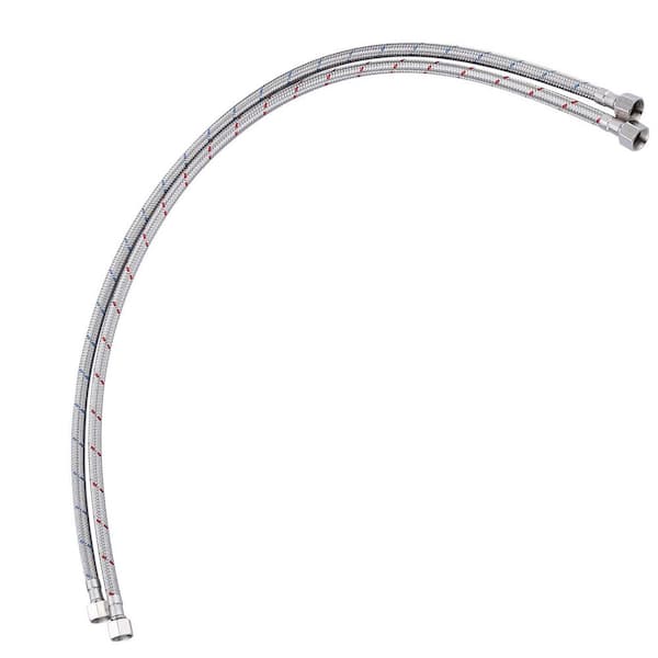 30 in. 3/8 in. Compression x 3/8 in. Compression Braided Stainless Steel Faucet Supply Line