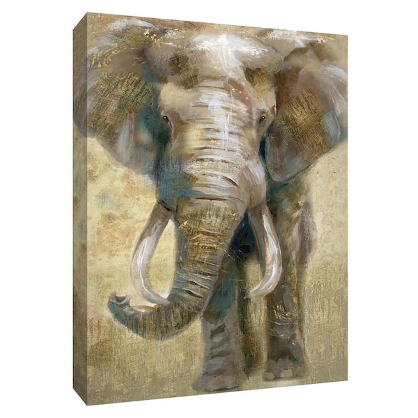 PTM Images 12 in. x 10 in. ''Summer Safari Elephant'' Canvas Wall Art