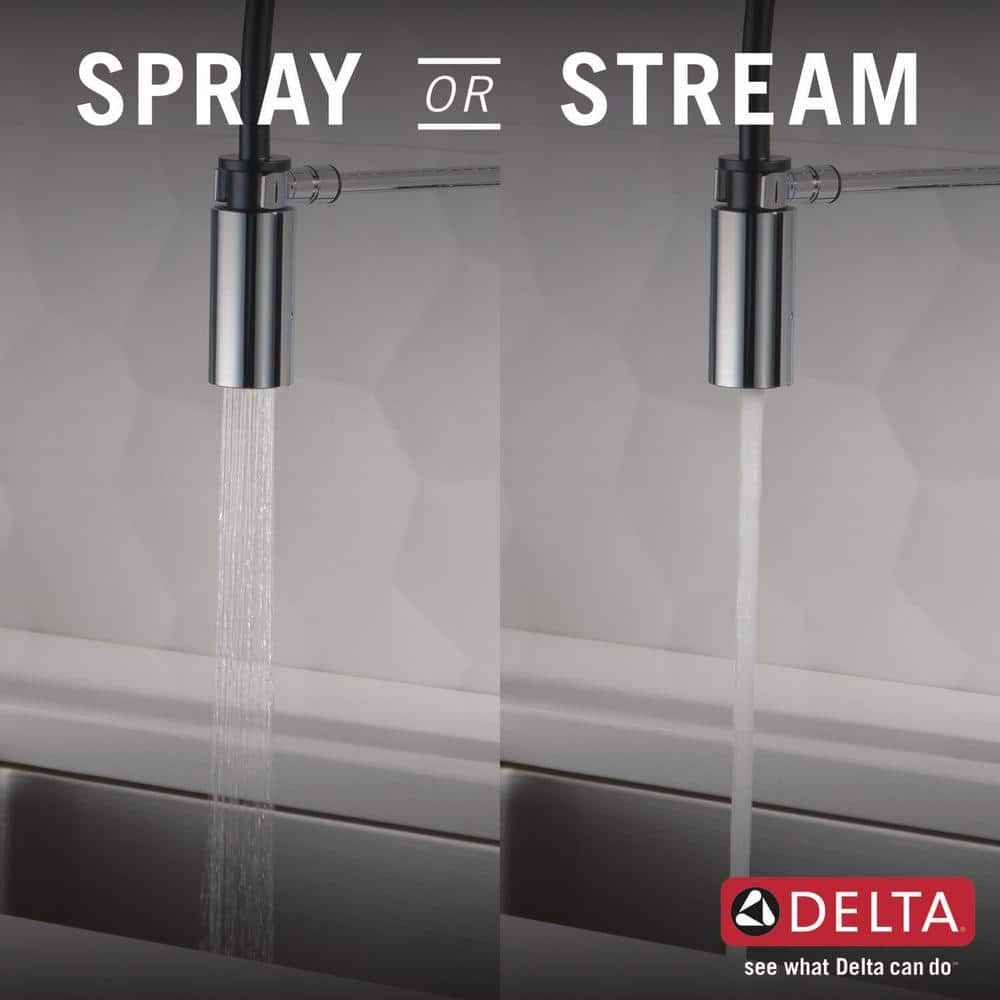 Chrome Pull-Down Sprayer Kitchen Faucet with 20-inch Hose