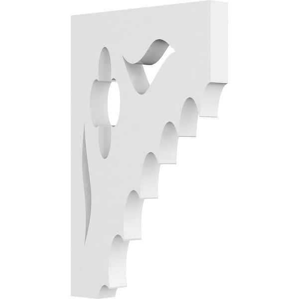 Ekena Millwork 5/8 in. W X 7 in. H X 4 1/2 in. D PVC Wellington Bracket