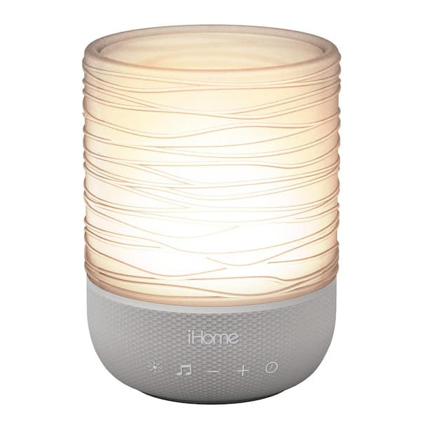 iHome Zenergy Meditative Light and Sound Therapy Candle, Gray/Translucent