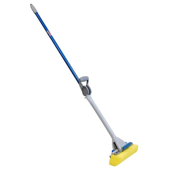 Quickie Mop and Scrub Roller Sponge Mop with Scrub Brush and Microban