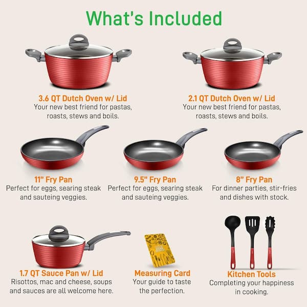 KitchenAid 3-Ply Base Stainless Steel Cookware Set, 12-Piece - Elevate Your Culinary Craftsmanship with Elegance