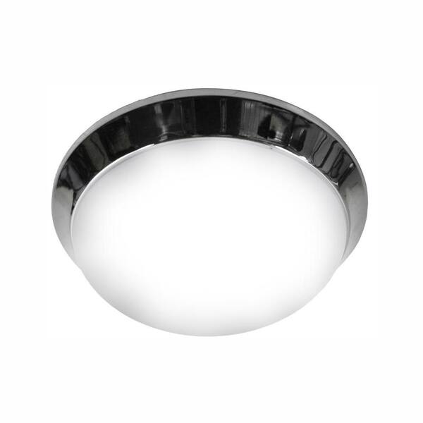 Hampton Bay 180-Watt Chrome Integrated LED Flush Mount
