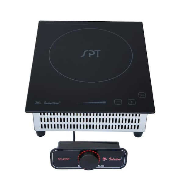 SPT 8.86 in 2100-Watt Mini Tempered Glass Induction Cooktop in Black with 1 Element