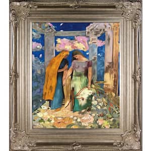 Mystical Conversation, 1896 by Odilon Redon Renaissance Champagne Framed Fantasy Oil Painting Art Print 30 in. x 34 in.