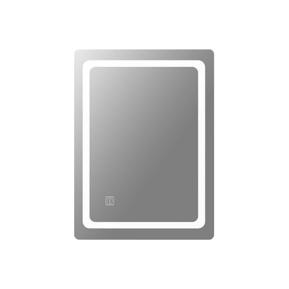 24 in. W x 32 in. H Rectangular Frameless Waterproof Switch Contro Adjustab