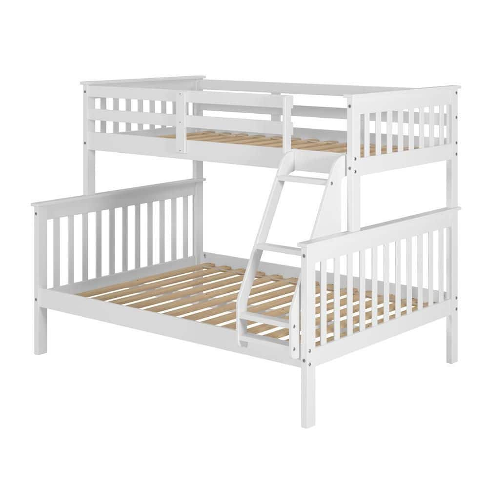 Donco Kids White Twin over Full Mission Bunk Bed 122-3-TFW - The Home Depot