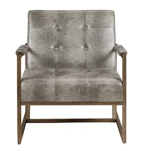 Waldorf Grey 29.375 in. W x 33.5 in. D x 33.5 in. H Lounge Chair