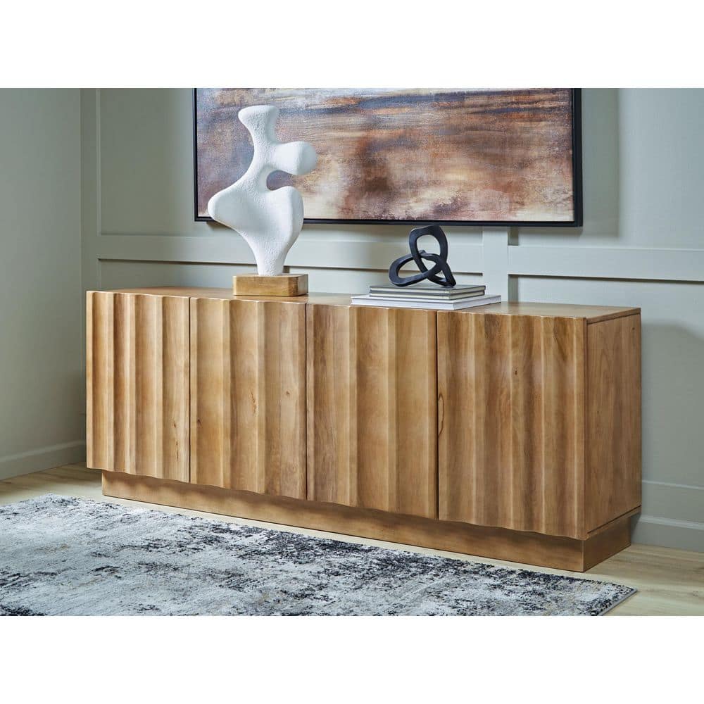Timkins Medium Brown 28 in. Accent Cabinet with 2 Shelves and Cord Management price history on PriceWatchPro