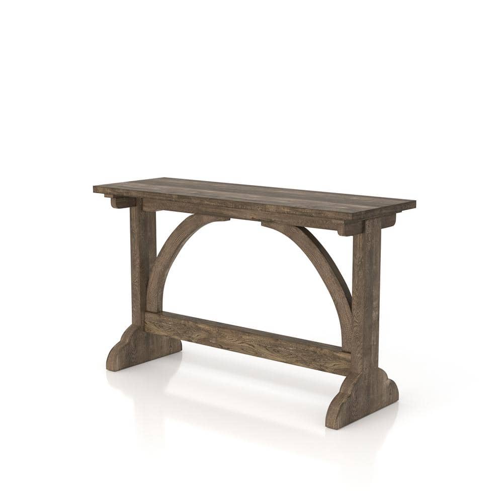 Furniture of America Hava 48 in. Reclaimed Oak Rectangle Console Table