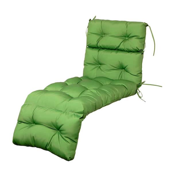 61 Deck Chair Cushion High back Lounge Tufted Chaise Padding Indoor  Recliner