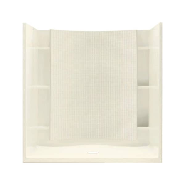 STERLING Accord 37-1/4 in. x 60 in. x 77 in. Shower Kit with Age-in-Place Backers in Biscuit