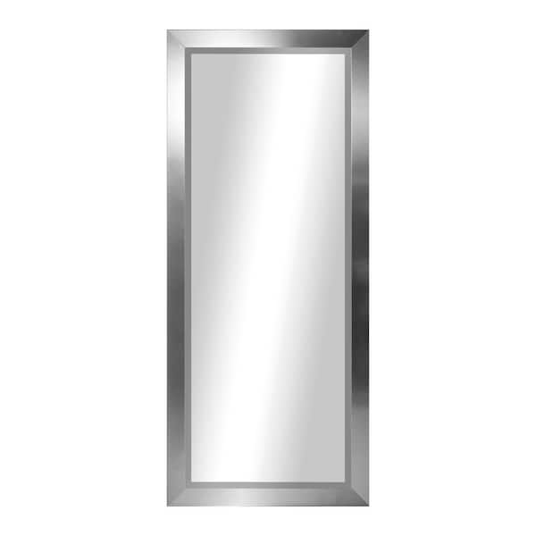 Large Beveled (65.5 in. W x 32 in. H) Silver Rectangle Mirror