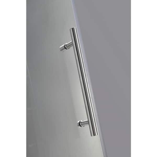 Aston Avalux 44 in. W x 32 in. x 72 in. H Rect Pivot Frameless