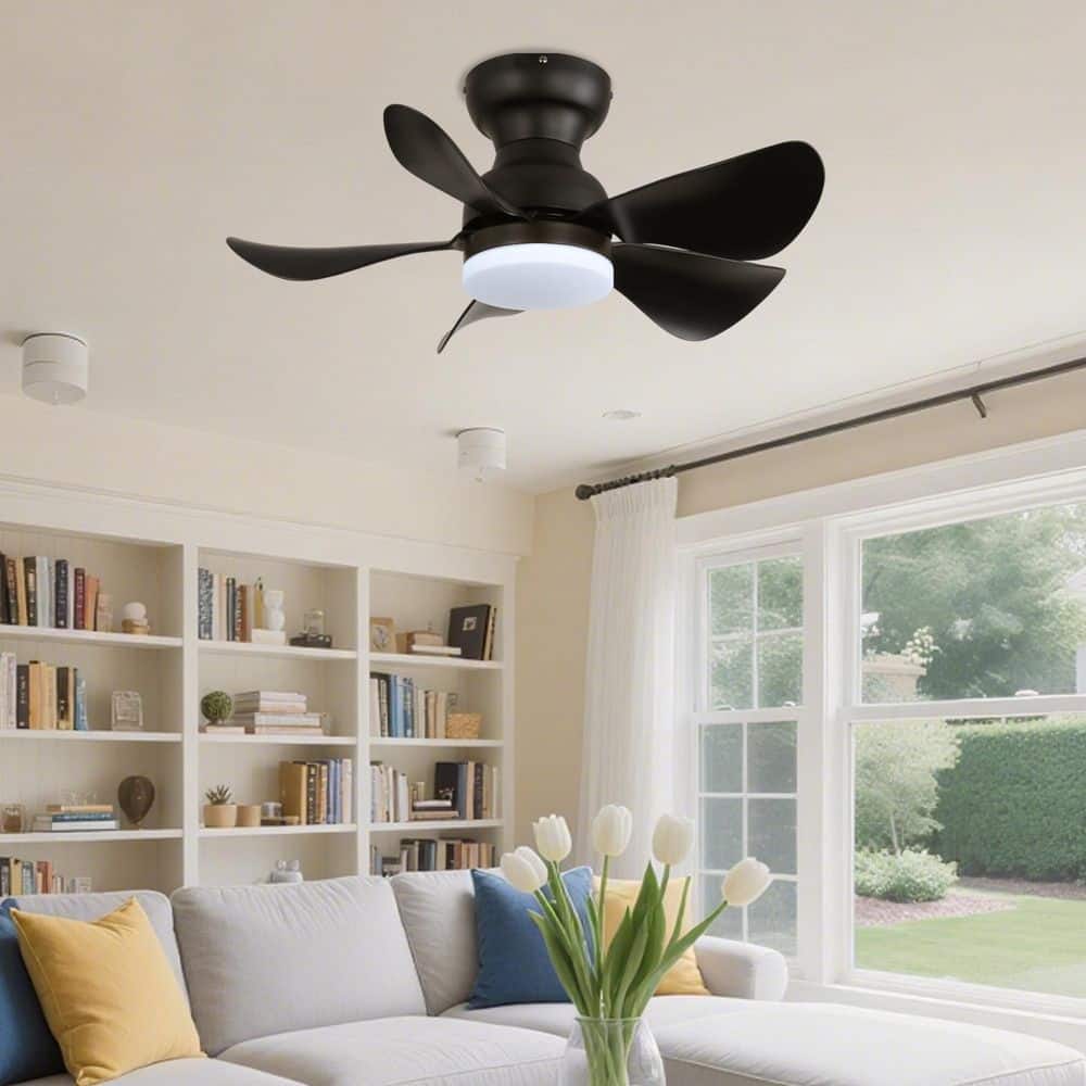 30'' LED Indoor Ceiling Fan with Light, 5 ABS Blades, DC Motor, 6-Speed Reversible and Quiet for Bedroom or Living Room price history on PriceWatchPro