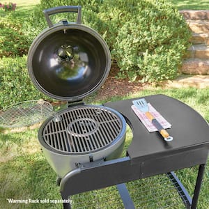 AKORN Kamado Kooker 20 in. Charcoal Grill in Grey with Cart