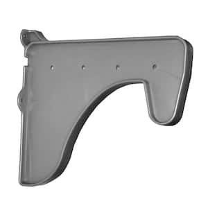 12 in. x 10 in. Silver Side End Bracket for Hanging Rod and Shelf (for mounting to back wall/connecting)