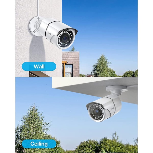 ZOSI 4K 16-Channel POE 4TB Home Security Cameras System and 8