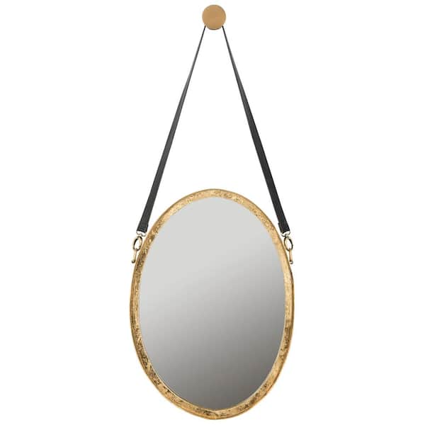 Pembroke Oval Antique Gold Strap Decorative Mirror