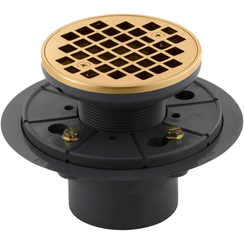 6.5 in. Round Tile-In Shower Drain in Vibrant Moderne Brushed Brass price history on PriceWatchPro