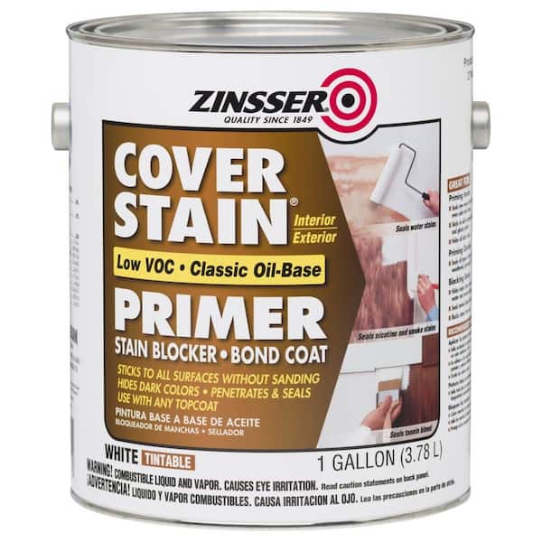 Zinsser Cover Stain 1 gal. White Low VOC Classic Oil-Based Interior/Exterior Primer and Sealer
