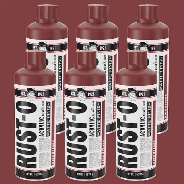 11 oz. Rust-O Matte Blood Rose Spray Paint (Case of 6)