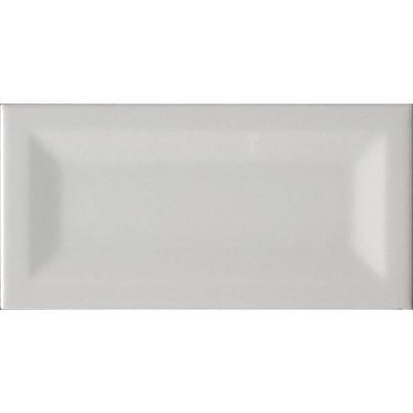 MSI Retro Inverted Beveled 3 in. x 6 in. Glossy Ceramic Gray Subway Tile (0.13 sq. ft.)
