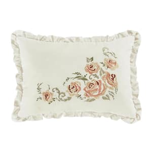 Estelle Coral Polyester 13x19" Boudoir Decorative Throw Pillow