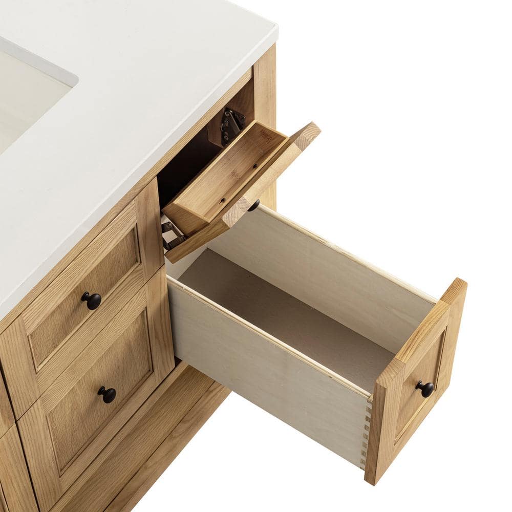 Breckenridge 36" Light Oak Single Vanity Base with Shelf