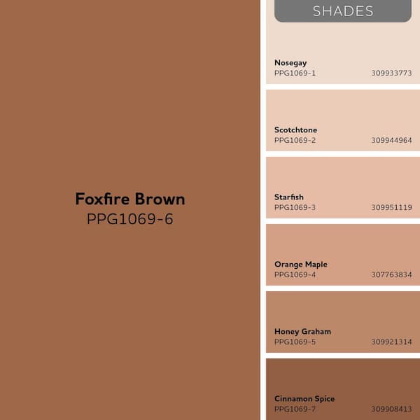 Foxfire Magic Color Brown Color Chart Paint Martin Senour Automotive Color Chart