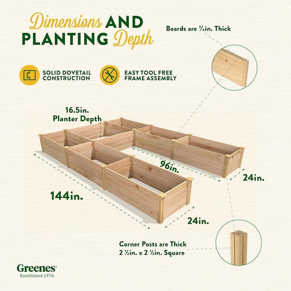 Cedar Raised Garden Bed Step by Step Plans 8ft U-shaped 