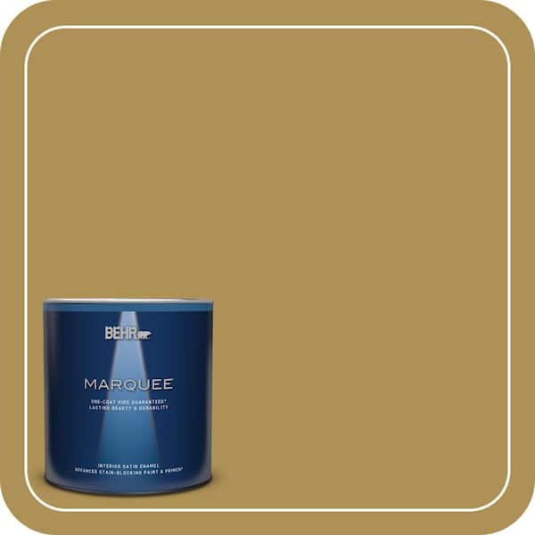 BEHR MARQUEE 1 qt. Home Decorators Collection #HDC-FL14-7 Asian Pear Satin Enamel Interior Paint & Primer