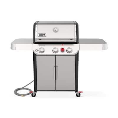 Genesis S-325s 3-Burner Natural Gas Grill in Stainless Steel with Built-In Thermometer
