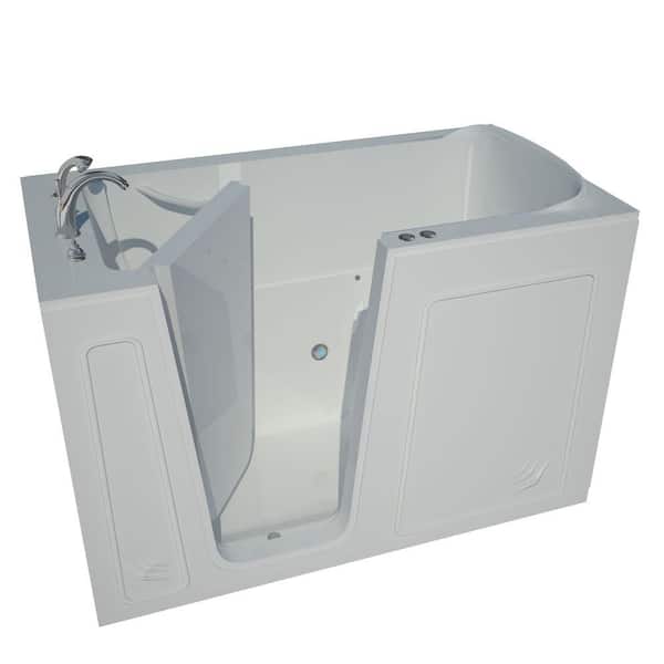 Universal Tubs Nova Heated 5 ft. Walk-In Air Jetted Tub in White with Chrome Trim