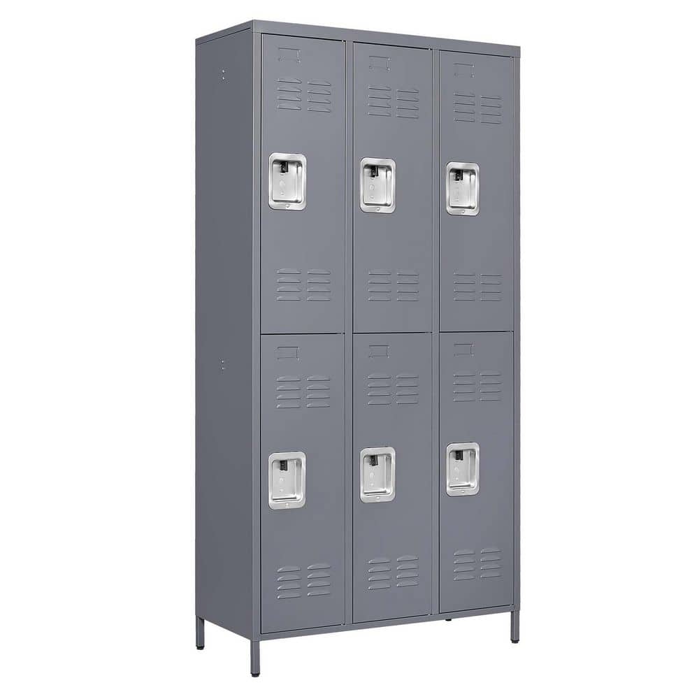 35.4 in. W x 72 in. H x 15.8 in. D Steel Storage Cabinet Locker in Gray with 6 Doors price history on PriceWatchPro