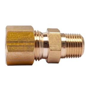 5/16 in. O.D. Comp x 1/8 in. MIP Brass Compression Adapter Fitting (5-Pack)