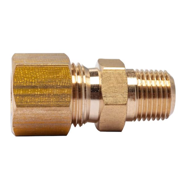LTWFITTING 5/16 in. O.D. Comp x 1/8 in. MIP Brass Compression Adapter Fitting (5-Pack)