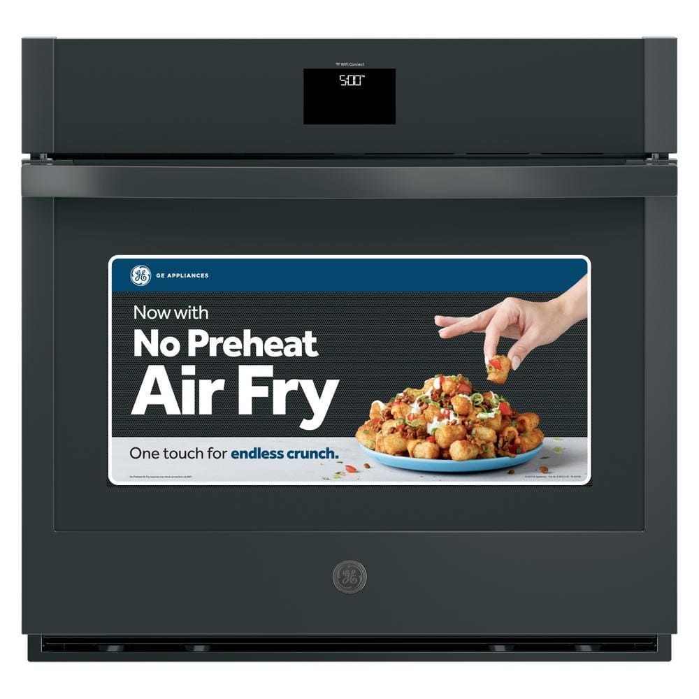 30 in. Single Smart Convection Wall Oven with No-Preheat Air Fry in Black