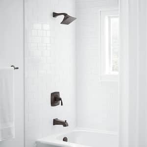 Leary Curve Single-Handle 1-Spray Tub and Shower Faucet in Bronze (Valve Included)