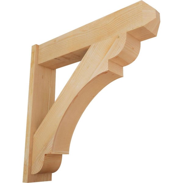 Ekena Millwork 8 in. x 38 in. x 38 in. Douglas Fir Olympic Craftsman Rough Sawn Outlooker