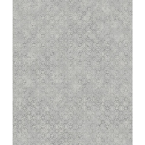 A-Street Prints Khauta Sterling Floral Geometric Non-Woven Paper
